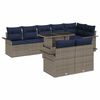 vidaXL Ensemble de canap&eacute; de jardin 9 pc Gris Poly rotin