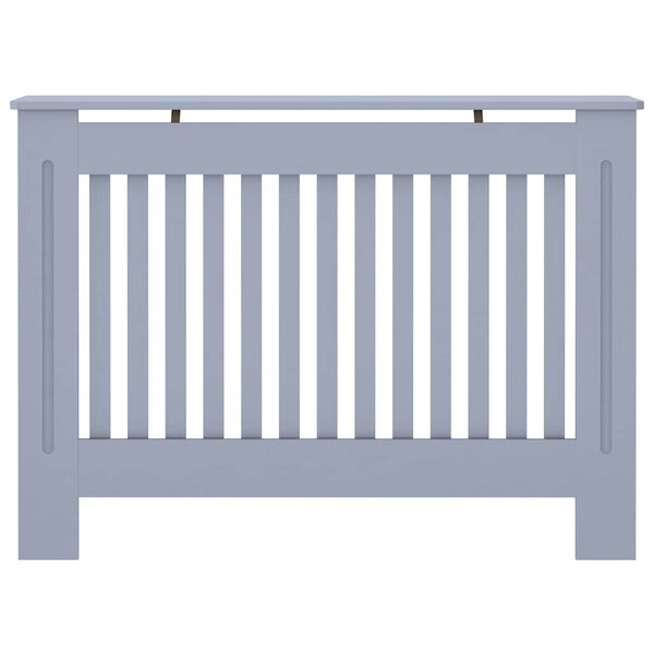 vidaXL Cache-radiateur gris 112x19x81,5 cm MDF