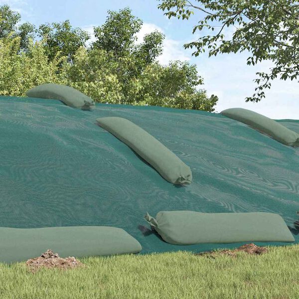 vidaXL B&acirc;che pour silo Vert 6 x 5 m HDPE