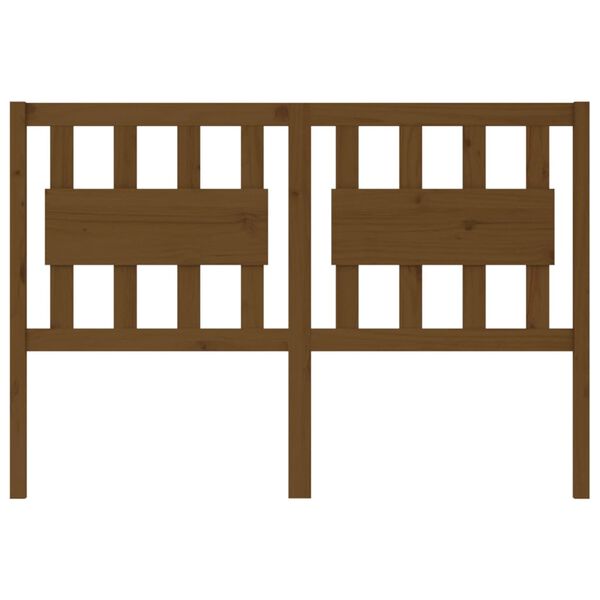 vidaXL Tête de lit Marron miel 125,5x4x100 cm Bois massif de pin