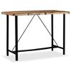 vidaXL Ensemble de bar 7 pcs Bois massif recycl&eacute; et cuir v&eacute;ritable