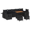 vidaXL Ensemble de canap&eacute; de jardin 10 pc Noir polyrotin