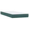 vidaXL Sommier &agrave; lattes de lit et matelas vert fonc&eacute; 80x220 cm velours