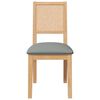 vidaXL Chaises à manger coussins 2 pcs bois massif caoutchouc