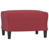 vidaXL Ensemble de canap&eacute;s 3 pcs et coussins Rouge bordeaux Similicuir