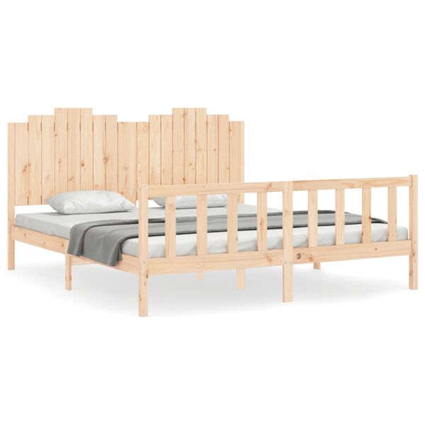 vidaXL Cadre de lit sans matelas bois de pin massif