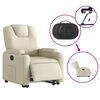 vidaXL Fauteuil inclinable &eacute;lectrique cr&egrave;me similicuir
