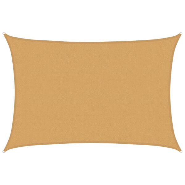 vidaXL Voile d'ombrage 160 g/m&sup2; rectangulaire sable 3x5 m PEHD