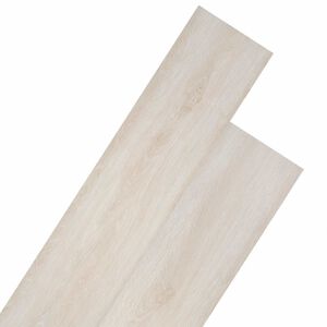 vidaXL Planches de sol 18 pcs Blanc 5,26 m&sup2; PVC