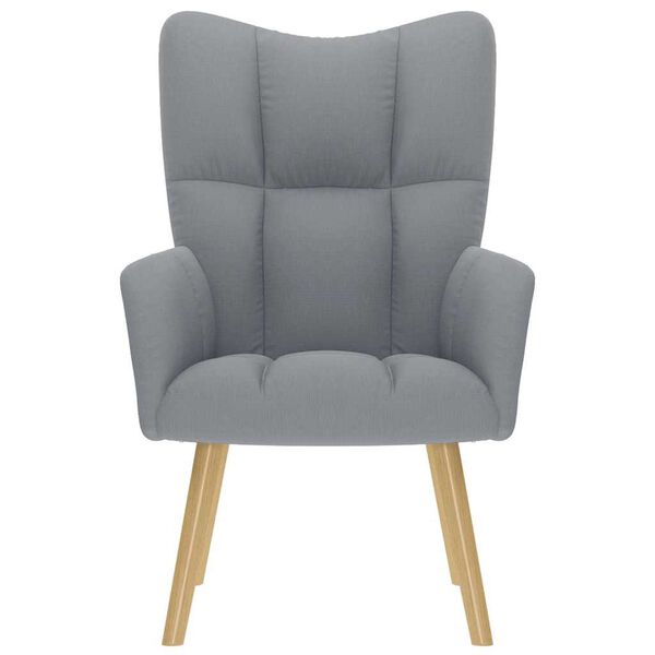 vidaXL Chaise de relaxation Gris clair Tissu