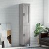 vidaXL Buffet haut Sonoma gris 34,5x34x180 cm Bois d'ing&eacute;nierie