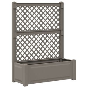 vidaXL Grand bac avec treille PP Gris