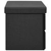 vidaXL Banc de rangement pliable Noir 76x38x38 cm Faux lin