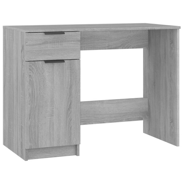 vidaXL Bureau Sonoma gris 100x50x75 cm Bois d'ing&eacute;nierie
