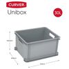 Curver Bo&icirc;te de rangement Unibox L 30 L Gris
