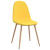 vidaXL Chaises &agrave; manger lot de 4 jaune moutarde tissu