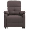 vidaXL Fauteuil de massage Marron fonc&eacute; Tissu
