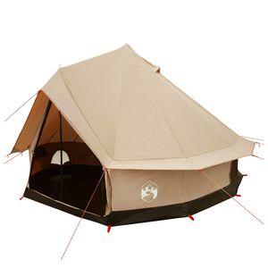 vidaXL Tente familiale Cr&egrave;me 8 personnes Polycoton
