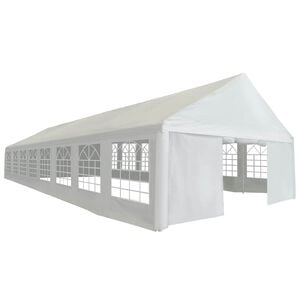 vidaXL Tente de r&eacute;ception PE 6 x 16 m Blanc