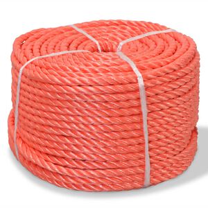 vidaXL Corde torsad&eacute;e Polypropyl&egrave;ne 6 mm 500 m Orange