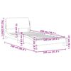 vidaXL Cadre de lit Dover gris fonc&eacute; 100x200 cm velours