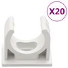 vidaXL Goulottes de câble avec pinces Ø20 mm 10 m PVC