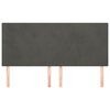 vidaXL T&ecirc;te de lit Gris fonc&eacute; 160 x 5 x 118/128 cm Velours