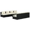 vidaXL Salon de jardin 8 pcs avec coussins r&eacute;sine tress&eacute;e noir