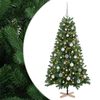 vidaXL Sapin de No&euml;l artificiel avec boules 120 cm 150 LED Blanc chaud