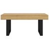 vidaXL Table basse Marron clair et noir 90x45x40 cm MDF et fer
