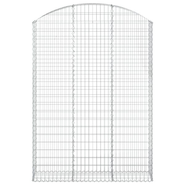 vidaXL Panier de gabions arqu&eacute; 150x30x200/220 cm Fer galvanis&eacute;