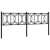 vidaXL T&ecirc;te de lit de remplacement m&eacute;tal noir 200 cm