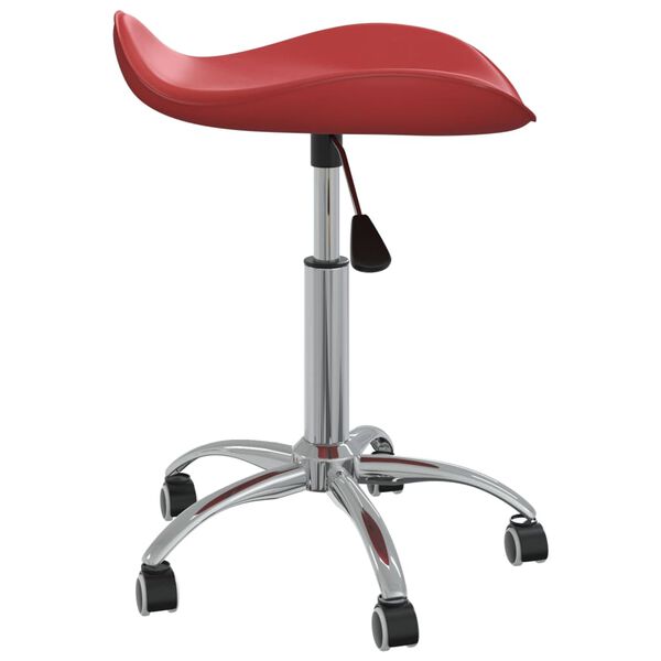 vidaXL Chaise de bureau Rouge bordeaux Similicuir