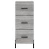 vidaXL Buffet haut Sonoma gris 34,5x34x180 cm Bois d'ing&eacute;nierie