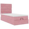 vidaXL Cadre de lit ottoman avec matelas rose 80x200 cm velours