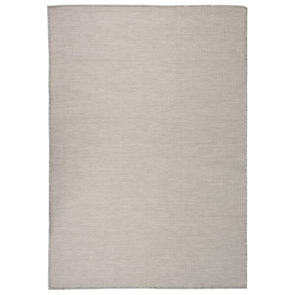 vidaXL Tapis à tissage plat d'extérieur 160x230 cm gris clair