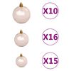 vidaXL Arbre de No&euml;l artificiel pr&eacute;-&eacute;clair&eacute; et boules dor&eacute; 240 cm PET