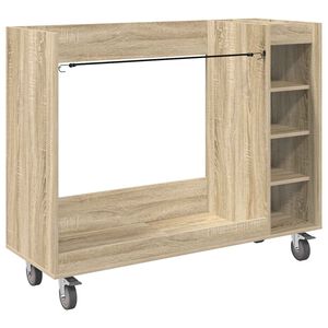 vidaXL Armoire de Golf avec roue Uni Ch&ecirc;ne Sonoma 120 x 45 x 98 cm
