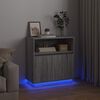 vidaXL Buffet LED Gris Sonoma 71 x 34,5 x 75 cm Bois d'ingénierie