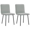 vidaXL Chaises &agrave; manger lot de 2 Gris clair Velours