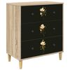 vidaXL Commode BREMEN Impression de magnolia 66 x 36,5 x 75 cm Sonoma