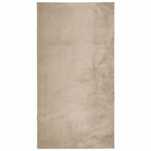 vidaXL Tapis HUARTE &agrave; poils courts doux et lavable sable 60x110 cm