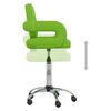 vidaXL Chaise pivotante de salle &agrave; manger Vert Similicuir