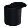 Venture Home Pouf Limpen 32x32x40 cm Velours Noir