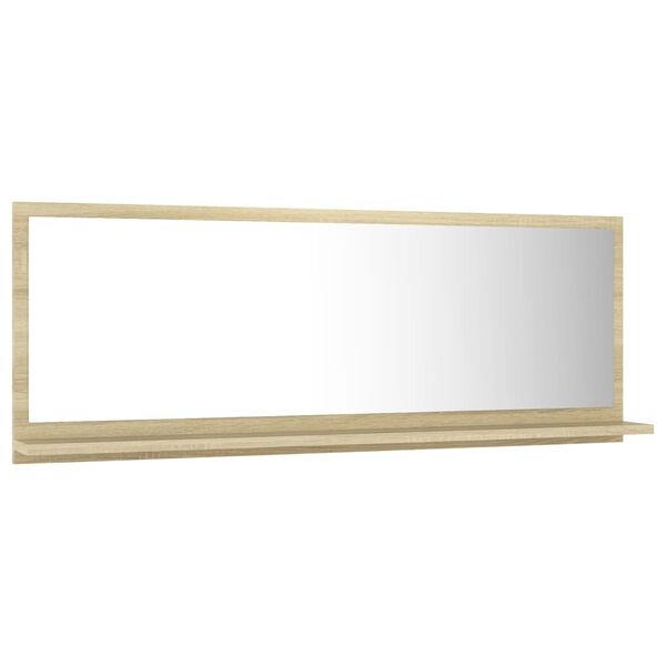 vidaXL Miroir de salle de bain Ch&ecirc;ne sonoma 100x10,5x37 cm Agglom&eacute;r&eacute;
