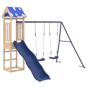 vidaXL Aire de jeux d'ext&eacute;rieur bois de pin massif