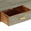 vidaXL Table basse Bois de manguier Gris avec laiton 110x60x35 cm