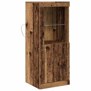 vidaXL Buffet LED Marron 41 x 37 x 100 cm Bois d'ing&eacute;nierie