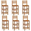 vidaXL Tabourets de bar lot de 6 bois massif d'acacia