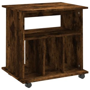 vidaXL Armoire roulante Ch&ecirc;ne fum&eacute; 60x45x60 cm Bois d'ing&eacute;nierie